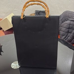 Vertical Tote with Bamboo Handles
